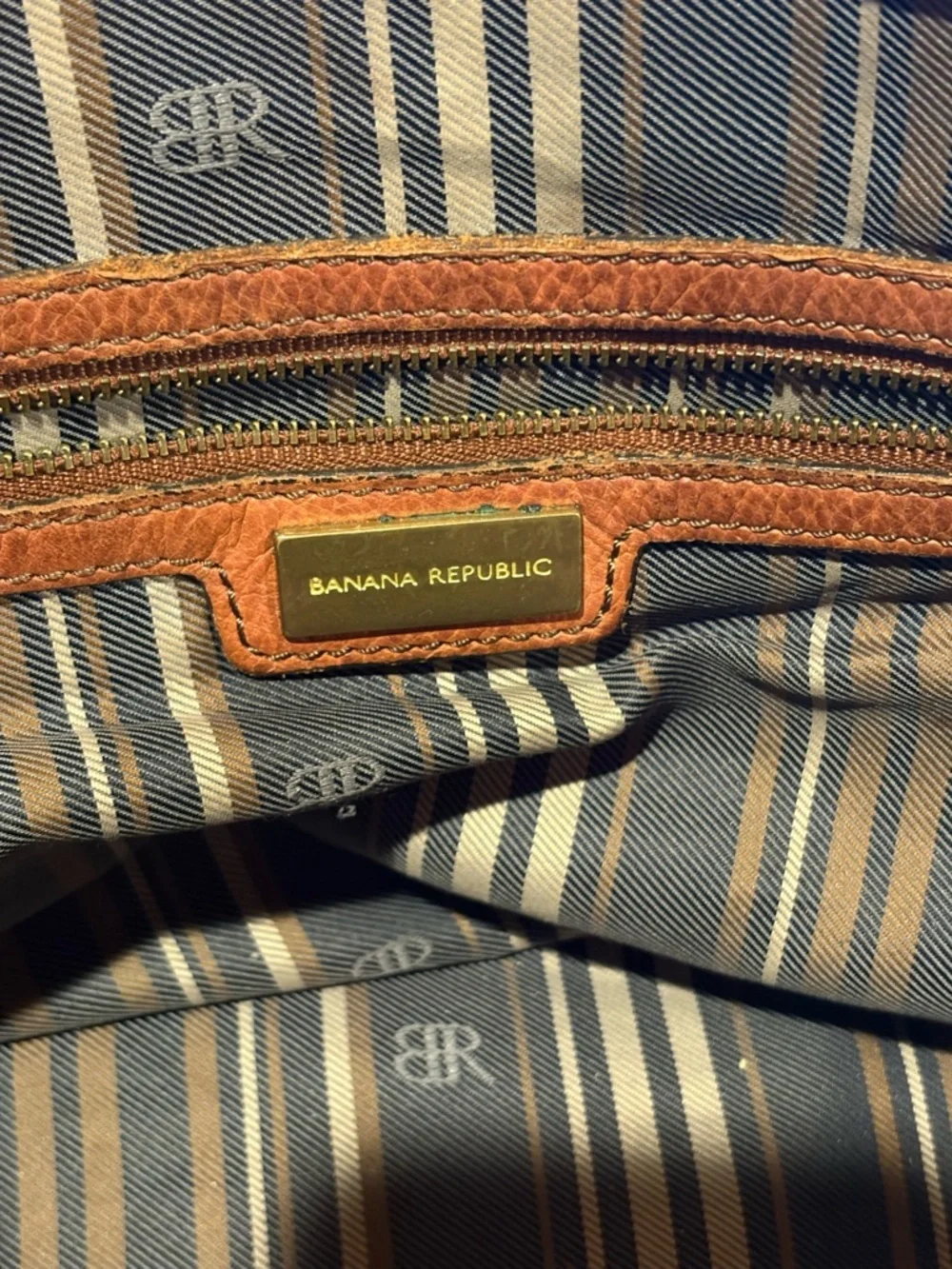 Banana Republic leather bowling-style bag or satchel